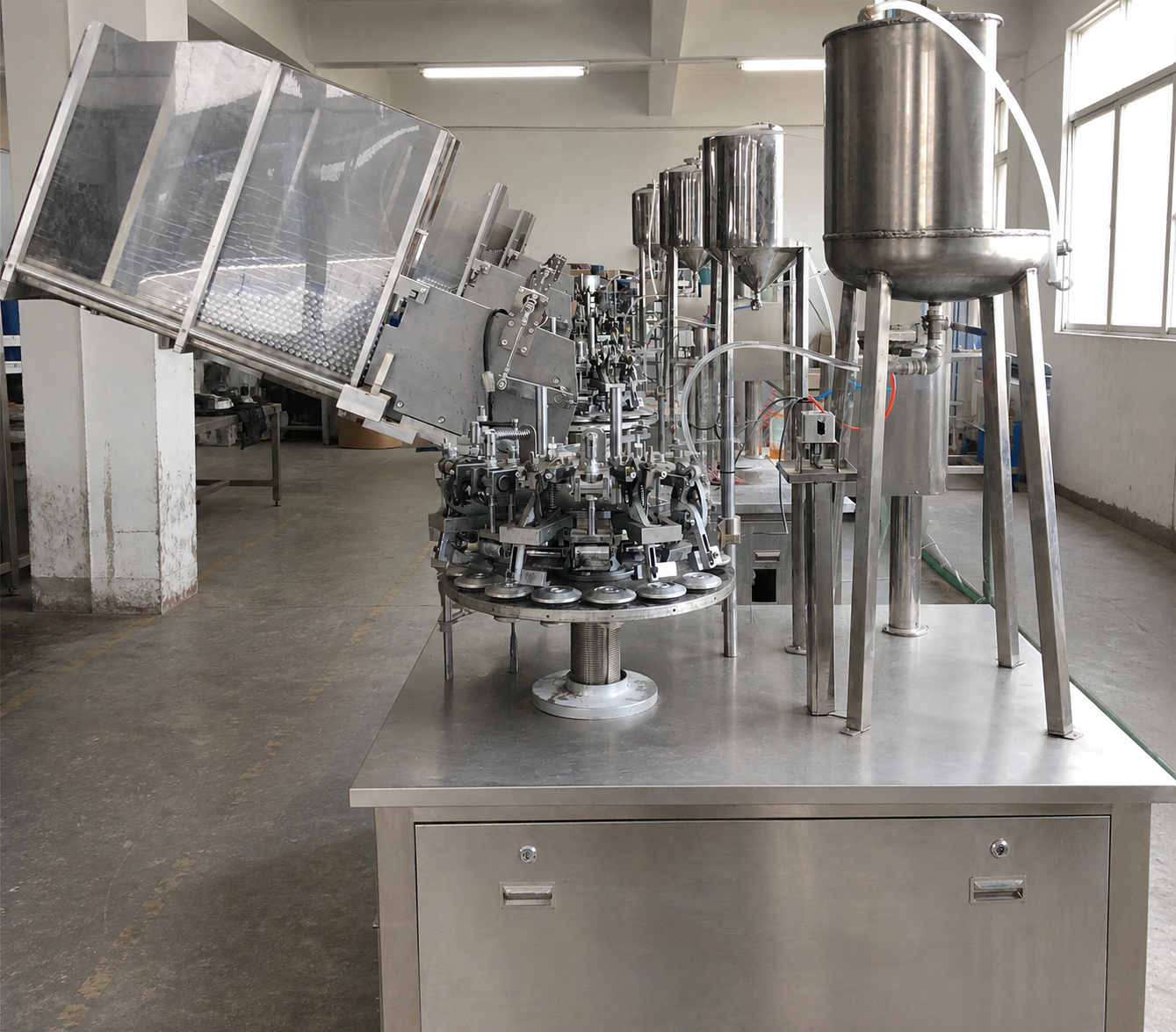 Adhesive filling workshop